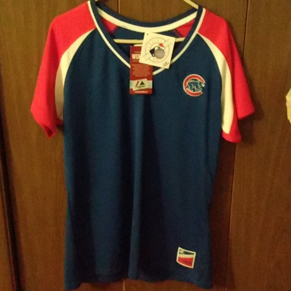 NWT Authentic Cubs Women's Majestic Athletic Shirt